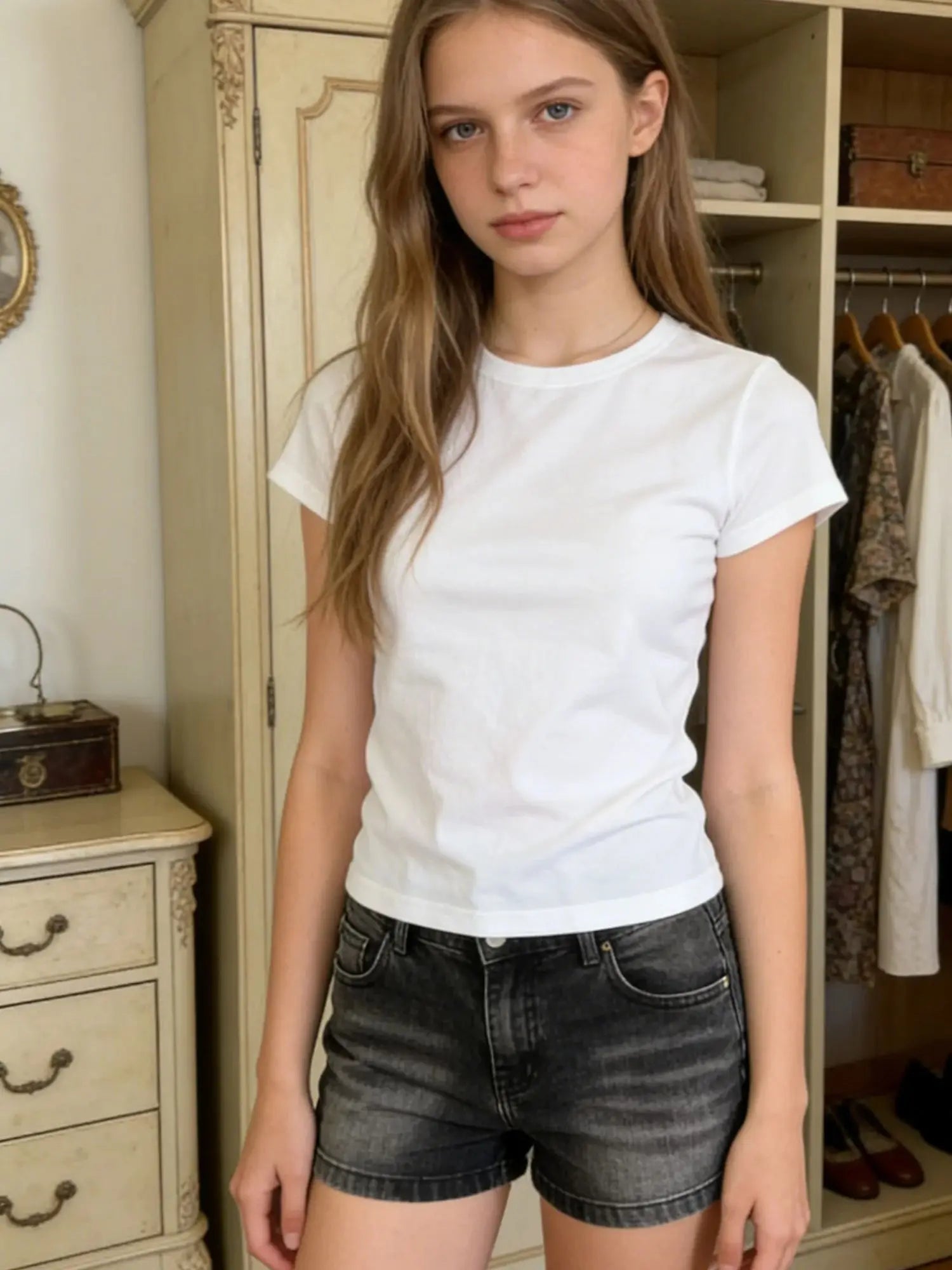 Women's Grey Denim Shorts Low Waist Mini Jeans Shorts 2000s Vintage 90s Y2k Emo Cowboy Short Pants Harajuku Clothes Summer 2026